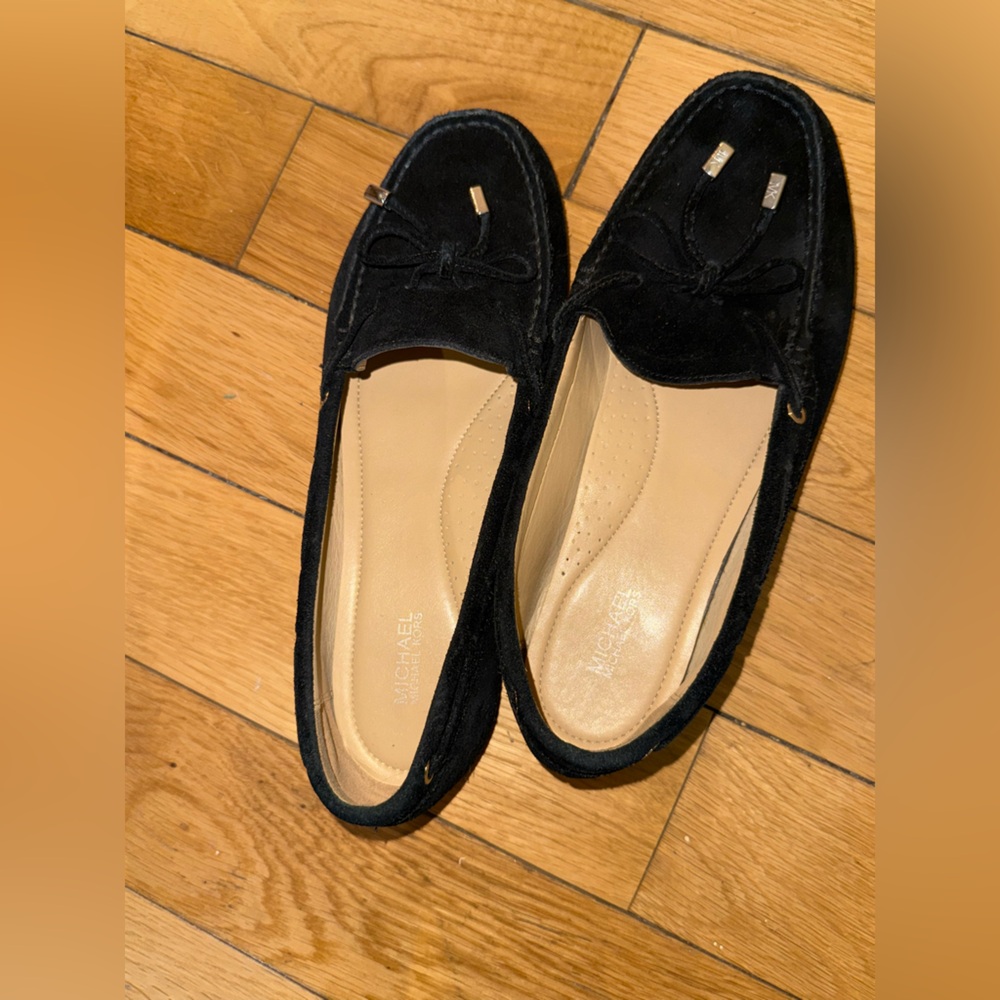 Michael Kors Black Suede Loafers